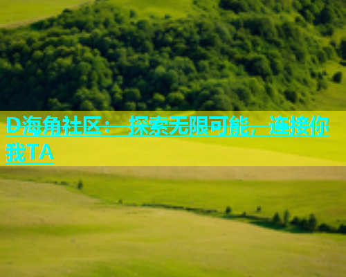 D海角社区： 探索无限可能，连接你我TA