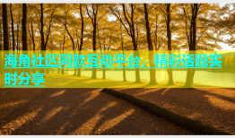 海角社区同款互动平台，精彩话题实时分享